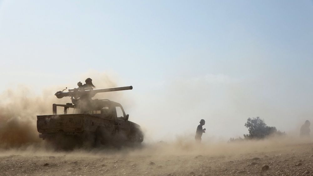Arab coalition forces repel a Houthi militia offensive on oil-rich Marib, some 120 kilometers (75 miles) east of Yemen’s rebel-held capital Sanaa, on Feb. 14, 2021. (AFP) Arab coalition forces repel a Houthi militia offensive on oil-rich Marib, some 120 kilometers (75 miles) east of Yemen’s rebel-held capital Sanaa, on Feb. 14, 2021. (AFP)