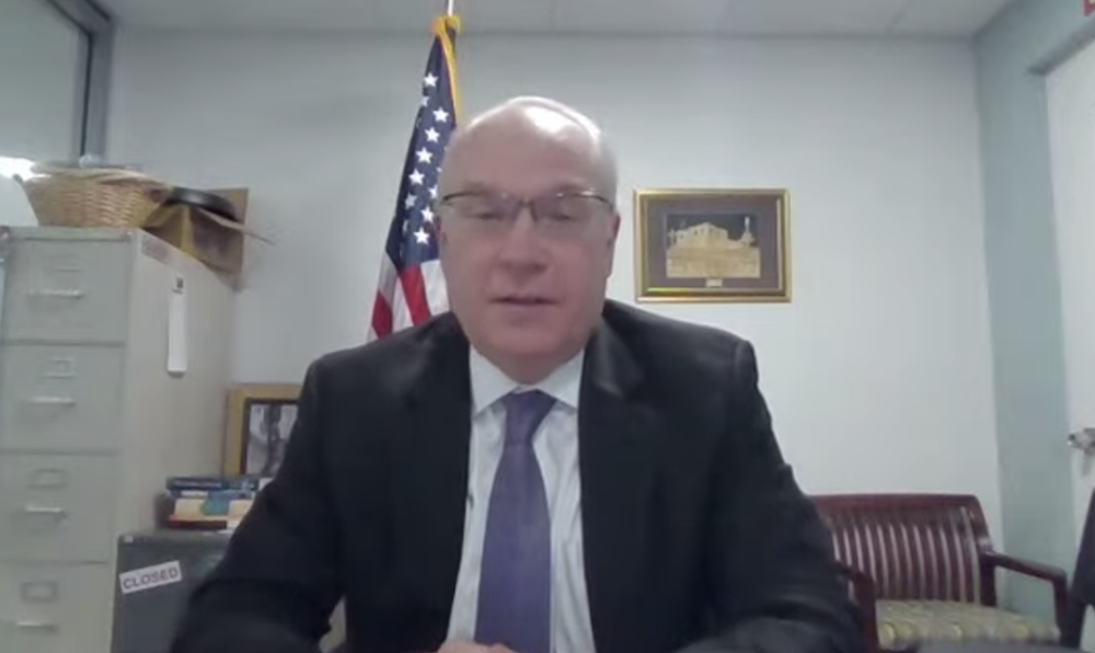 Iranian support for the Houthis in Yemen is “significant” and “lethal,” Tim Lenderking said Wednesday during a US State Department briefing on the crisis in the country. (Screenshot/US State Department) Iranian support for the Houthis in Yemen is “significant” and “lethal,” Tim Lenderking said Wednesday during a US State Department briefing on the crisis in the country. (Screenshot/US State Department)